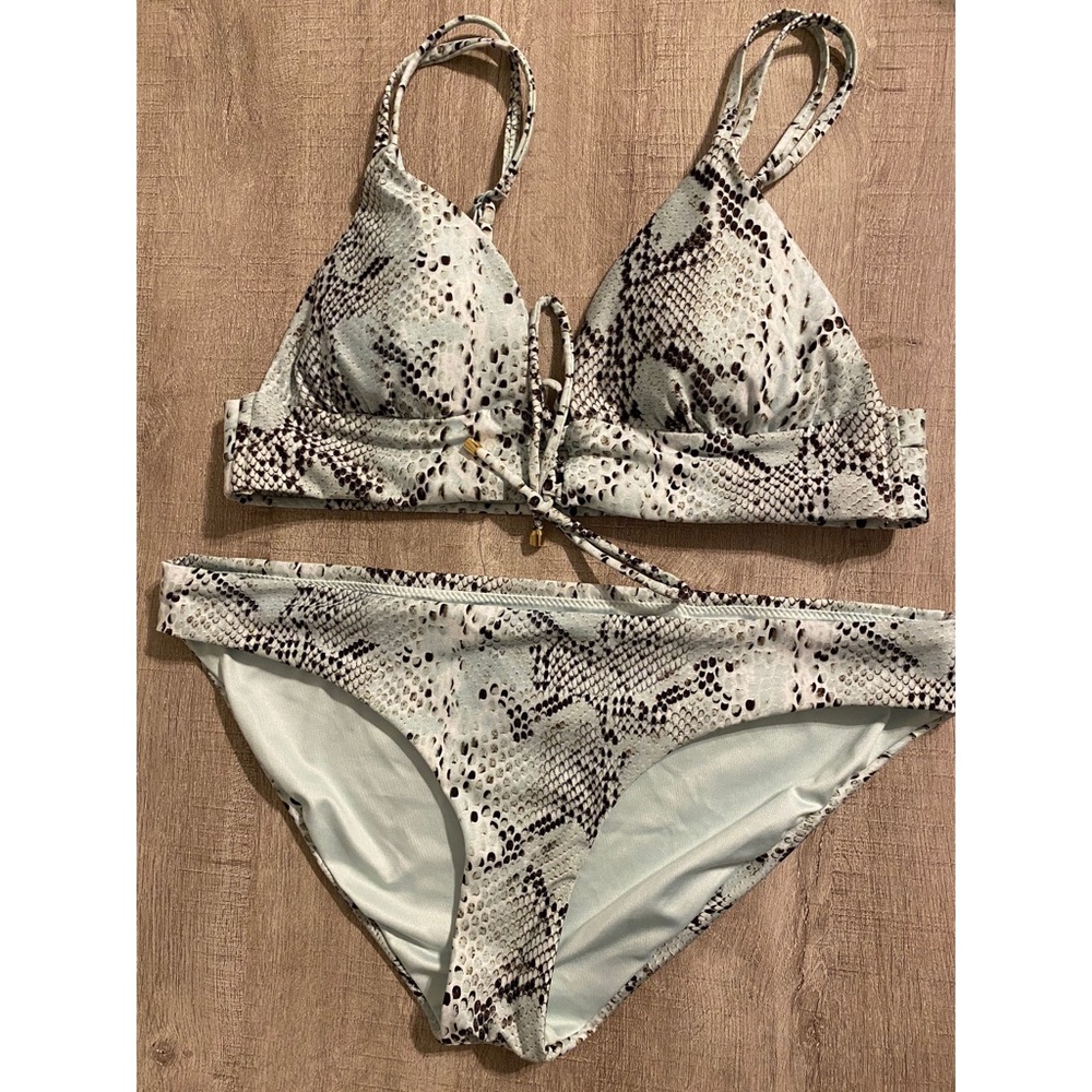 Snake Skin Pattern Bikini Set - Large